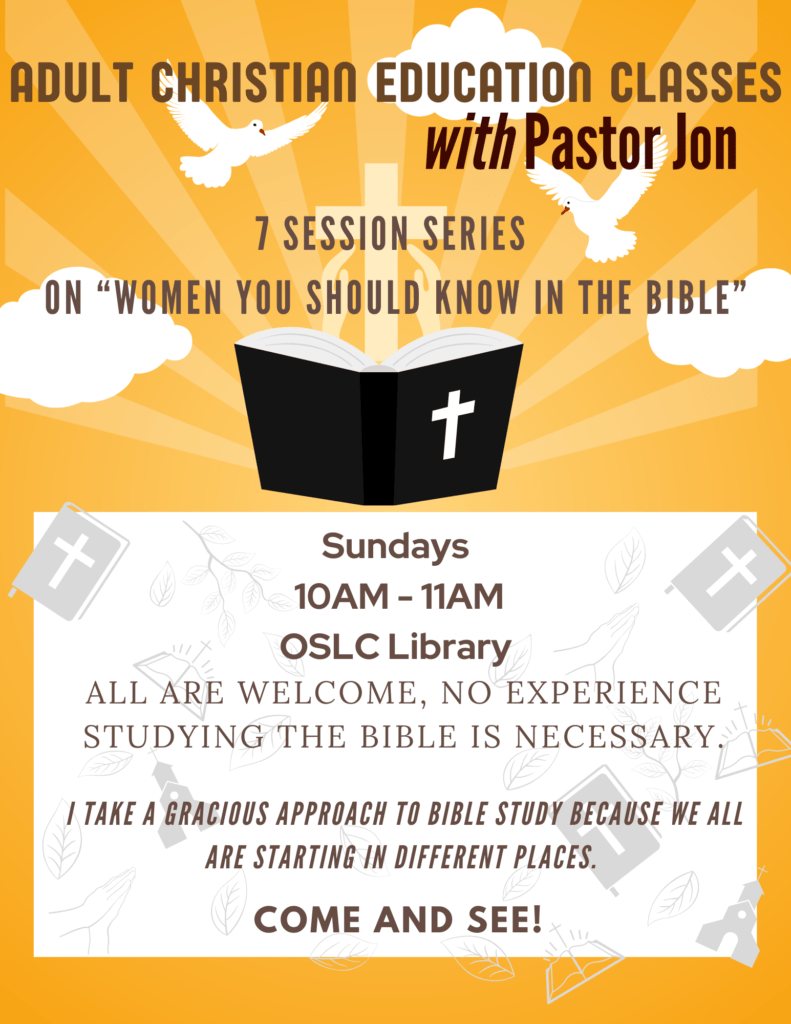 Adult Christian Education Classes w/Pastor Jon